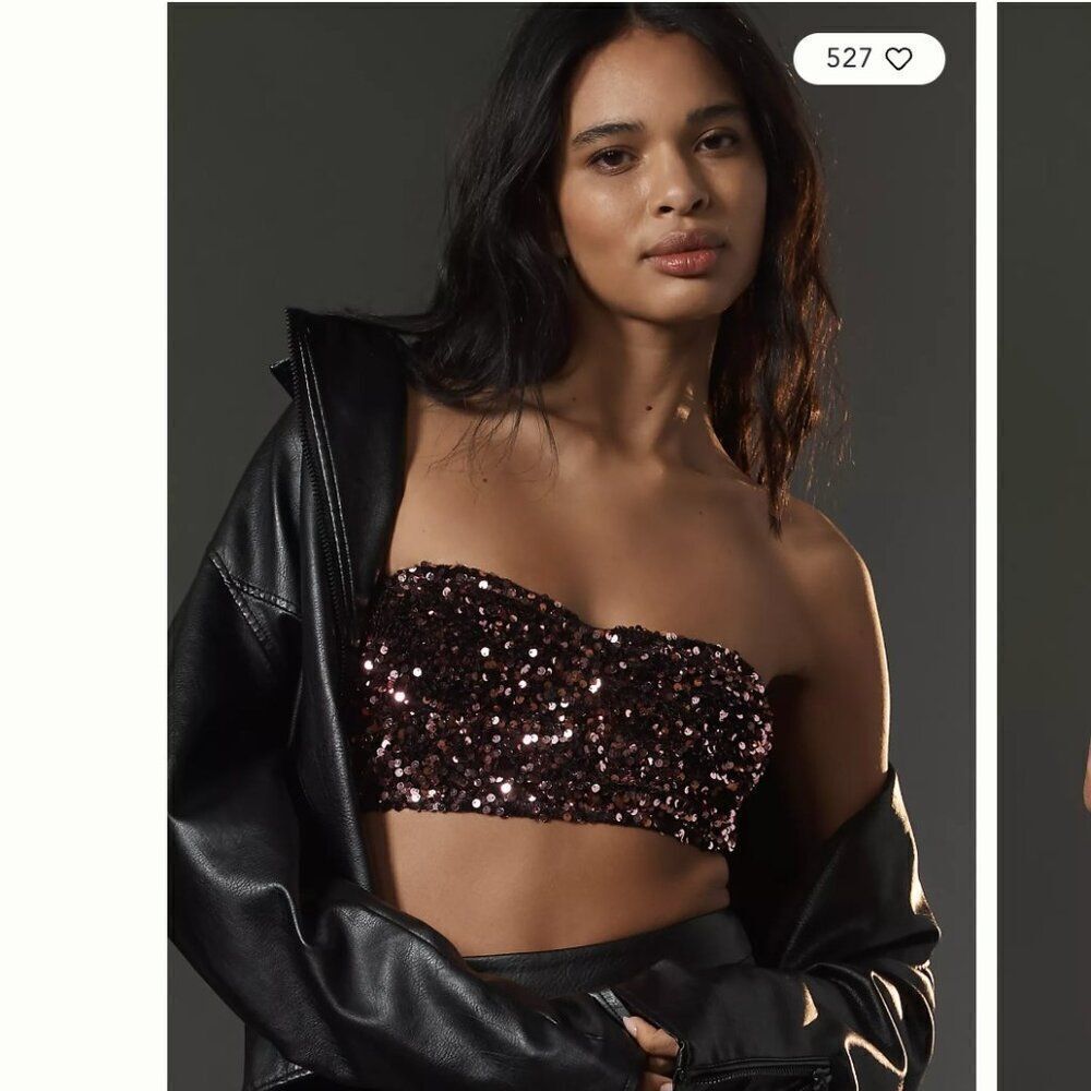 Anthropologie NWT The Eve Sequin Bralette: Bandeau Edition